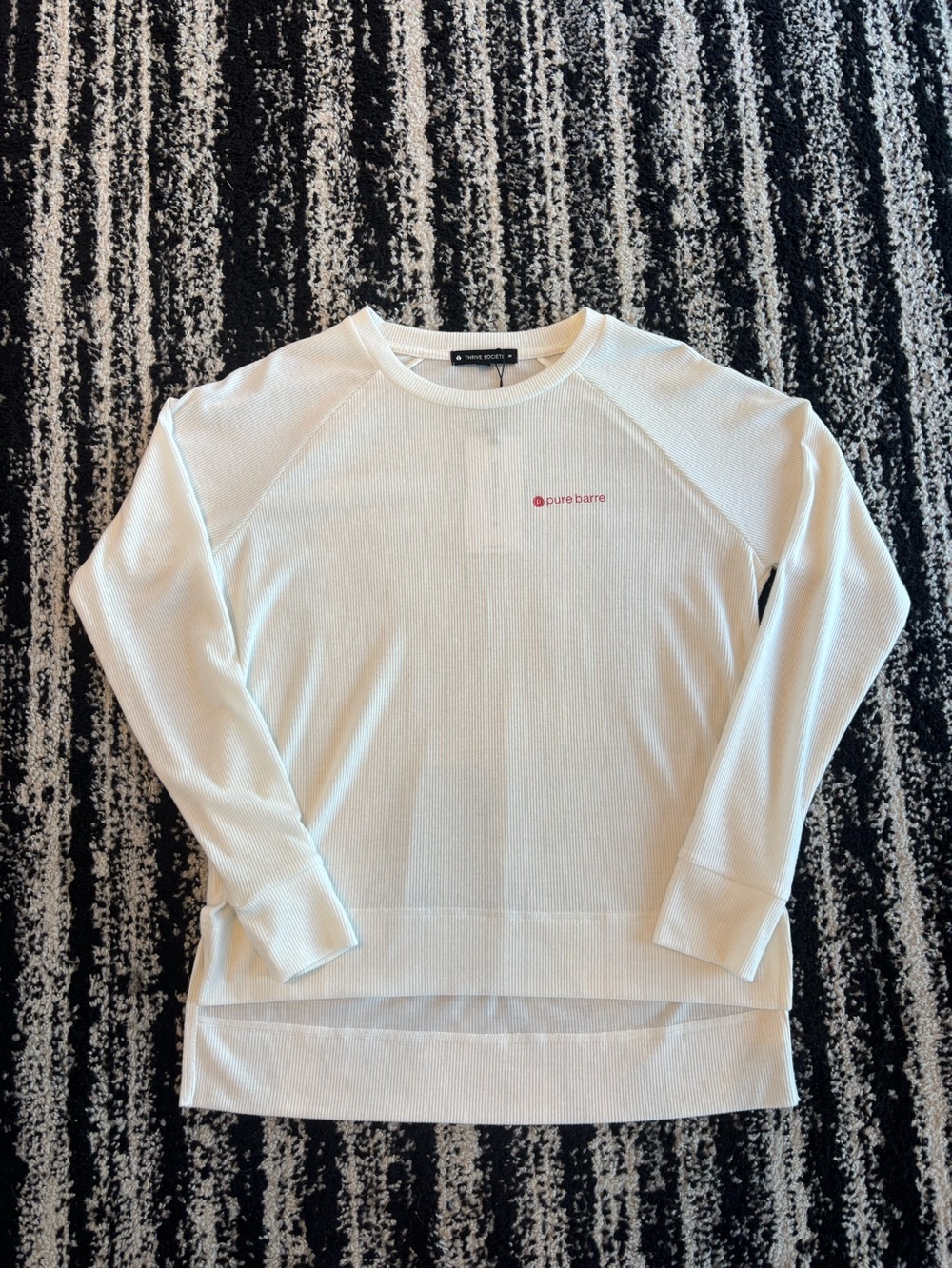 Pure Barre Women's Cream Crew Neck Sweater